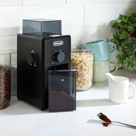 Resim DeLonghi Elektrikli Kahve Öğütücü Paslanmaz Çelik Gövde Ayarlanabilir Öğütme Ayarı Barista Kalitesi 79 kg 