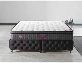 Resim LUPER Roma Couple Wick Full Ortopedik Deluxe Yaylı Yatak BEYAZ 150 x 200 