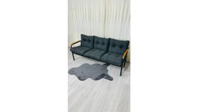 Resim Sofmina Karanfil Balkon, Bahçe, Cafe - Metal Kanepe Koltuk Takımı 3 Lü Antrasit 