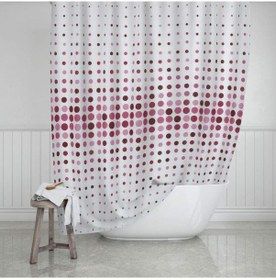 Resim Zethome Evdy Banyo Duş Perdesi 4961 Çift Kanat Pembe 2X110X200 Pembe 