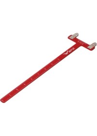 Resim Liyao Kırmızı Okçuluk Yay Kare Ölçme T Cetveli Paslanmaz Çelik Olimpik Yay Ok Bowstring Ölçüm Ölçer Konumlandırma Ölçeği Araçları Cetvel (Yurt Dışından) 