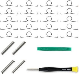 Resim 20x L2 R2 Trigger Button Springs with 4x Cylinder 1x Screwdriver Compatible with DualSense PS5 Controller Spring Replacement Repair Tool 