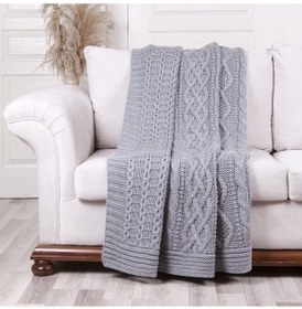 Resim Betires Home Ta14017 Örgü Koltuk Şalı Gri 