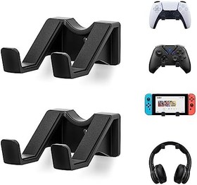 Resim Game Controller Wall Mount Black Controller Bracket Stand for PS5/PS4/Xbox One/PS VR2 Wall Mount Holder Support organizer 