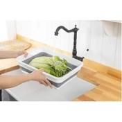 Resim Katlanabilir Dikdörtgen Bulaşık Sepeti, 4 Litre Çok Amaçlı Katlanabilir Dikdörtgen Sepet, K 