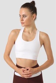 Resim Superstacy Cross Strap Beyaz Spor Büstiyer 