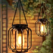 Resim Dış Mekan Güneş Metal Feneri, IP65 Asılı Güneş Işığı Açık Hava Bahçe Dekorasyon Işığı, Retro Avize, Tatil Asılı Dekorasyon İçin Kullanılır. Daha Parlak Güneş Ağacı, Avlular, Verandalar, Balkonlar, Yollar, Güverte, Koridorlar İçin Uygun. Ağaç Aydınlatması 