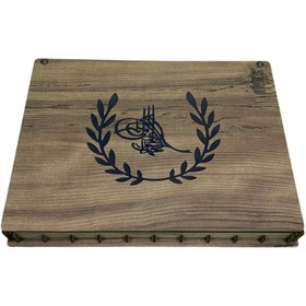 Resim Yaman Hediyelik Kişiye Özel Ahşap Tesbih Koleksiyon Kutusu Tespih Kutusu (10 TESBİHLİK) 