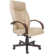 Resim Bubu Home Lale Ahşap Kollu Deri Müdür Koltuğu 