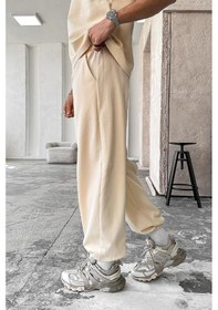 Resim Krem Cozy Premium Basic Paça Lastik Eşofman Krem 