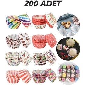 Resim 200 Adet Muffin Kek Kalıbı & 1.sınıf Kalite Kek Kapsülü Cupcake Muffin Kağıdı 200'lü Belirtilmemiş Ç Diğer 