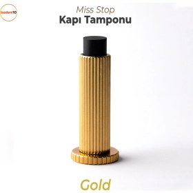 Resim Kapı Stoperi Tamponu Çizgili Altın Vidalı Metal Tutacağı Tutucu Kapı Arkası Duvar Kolu Stopu Takozu 