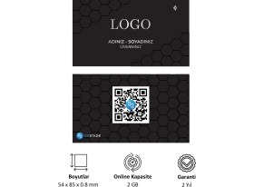 Resim Destade Nfc ve Qr Kod Özellikli Temassız Dijital Kartvizit 