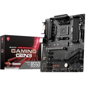 Resim Msı B550 Gamıng Gen3 Ddr4 3200mhz 1xhdmı 1xdvı 1xm.2 Usb 3.2 Atx Am4 Amd 5000 Ve 3000 Serisi İşlemci Uyumlu 