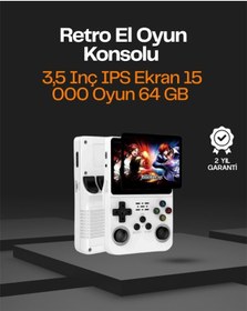 Resim Taşınabilir Retro Oyun Konsolu 15.000 Oyun, 64 Gb Depolama, Ips Ekran 