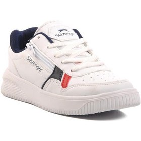 Resim Slazenger Majority G Beyaz-lacivert Fermuarlı Kadın Spor Ayakkabı Beyaz 
