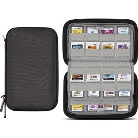 Resim Sunshine022 Nintendo 3ds 2ds Ds Oyun Kartı Taşıma Çantası 64 Yuvalı Siyah 