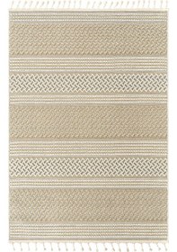 Resim Cool Halı Elit 05 Bej Bukle Salon Halısı Hav Vermez Mutfak Halısı Etnik Örgü Desen Koridor Halısı Kesme Yolluk 