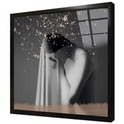 Resim Duvaklı Kadın Çerçeveli Cam Tablo-171959 