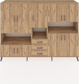 Resim Hyperion Dolap 13 Raflı 3 Çekmeceli 9 Kapaklı 220x44x163 Çam-çam Çam-çam 