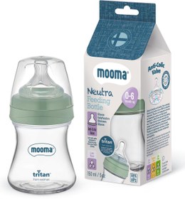 Resim Mooma Biberon 150 Ml 0-6 Yavaş Akış - Yeşil - Çağla Yeşili / Standart 