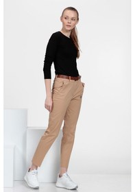 Resim Kemer Detaylı Pantolon Camel 