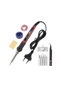 Resim 90w Dijital Ekran Ayarlanabilir Sıcaklık Elektrikli Havalandırma Demir Kaynağı 90w Blue-4 220v Eu Plug Vn 