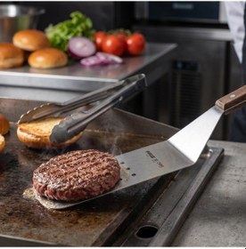 Resim Geniş Kürek Delikli 26 Cm Siyah Servis Ve Kızartma Süzgeç Spatulası Diğer 