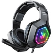 Resim Onıkuma K10 Baş Üstü Rgb Oyuncu Kulaklığı 50mm Sürücü Ünitesi Yüksek Hassasiyetli Ayarlanabilir Mikrofon Geniş Uyumluluk 7.1 Sürümü 