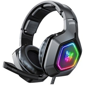 Resim Onıkuma K10 Baş Üstü Rgb Oyuncu Kulaklığı 50mm Sürücü Ünitesi Yüksek Hassasiyetli Ayarlanabilir Mikrofon Geniş Uyumluluk 7.1 Sürümü 