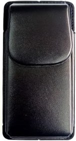 Resim Kemere Takılan Lüks Suni Deri Telefon Kılıfı, Mıknatıslı, 17x8 cm, Siyah 