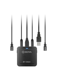 Resim Boya By-dm20 Bilgisayar ve Telefon Ikili Stereo Yaka Mikrofonu 