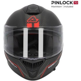 Resim Acerbis Tarmak Carbon 22-06 Kapalı Kask Kırmızı - Siyah 