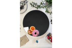 Resim Sunum360 Füme Ayna, Dönen Standlı Lüx Servis Sunum Tabağı, Dönen Pasta ve Peynir Tabağı Standı 