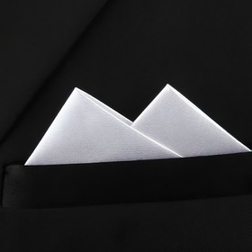 Resim Erkek Beyaz Cep Kare Seti - Şık Polyester Düğün ve İş Elbise Aksesuarları, Dokuma Kumaş, Mardi Gras, Babalar Günü ve Kampüs Etkinlikleri için İdeal, Düğün Aksesuarları | Sophisticated Tasarım | Dokuma Polyester 