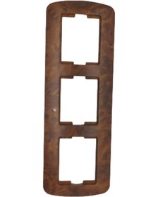 Resim Demirbağ Dmr Riva Maun Ahşap Desenli 3 Lü Çerçeve Dikey 