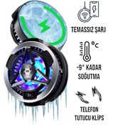 Resim Genel Markalar Temassız Şarjlı Hızınızı 2 Kat Arttıracak Manyetik/Klipsli Cep Telefon Soğutma Fanı PUBG 
