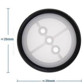Resim 29mm Mini Rubber Tekerlek 2mm Mil Uyumlu Robot Oyuncak Wheel 