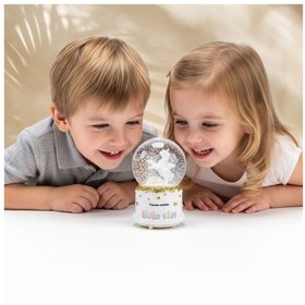 Resim Pilli Işıklı Müzikli Kar Küresi Pony At Figürlü Eğlenceli Masaüstü Biblo, Led Aydınlatmalı Dekoratif Hediyelik Kar Küresi 4989 