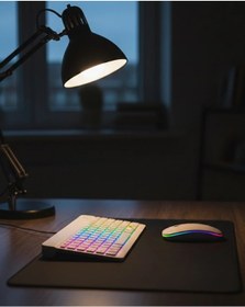 Resim Mey İthalat Kablosuz Aydınlatmalı Klavye Mouse Seti Türkçe Q Tuş Dizilimi 