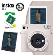 Resim Instax SQ1 Beyaz Fotoğraf Makinesi + 20 ’li Kare Film + Pleksi Çerçeve 