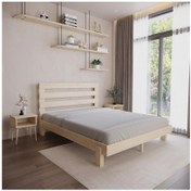 Resim Urban New Model Doğal Çam Ahşap Karyola-58 160 x 200 CM 