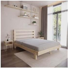 Resim Urban New Model Doğal Çam Ahşap Karyola-58 160 x 200 CM 