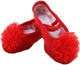 Resim CALLARON 1 Çift bale antrenman ayakkabısı bale terlikleri Bale ayakkabıları bayanlar terlik cep ayakkabı dans ayakkabıları tam dip Düz ayakkabılar taban ayakkabı tabanlar çocuk kırmızı 