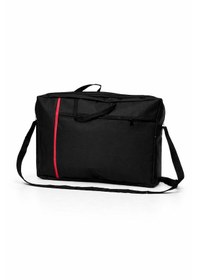 Resim El Ve Omuz Kullanımına Uygun Laptop Çantası Siyah Kırmızı 