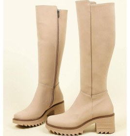 Resim Kalın Topuklu Nubuk Çizme Ten-ten Ten 