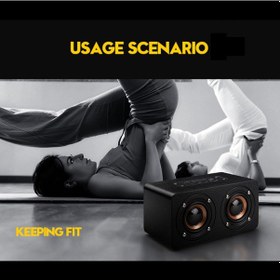 Resim Yunboo "ahşap Mini Hoparlör: Kablosuz Bt, Fm, 4-8 Saat Müzik Keyfi, Film Ve Oyunlar İçin Mükemmel Ses" 