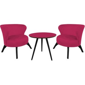 Resim ReHome City Fiskos Set, Çay Seti, Berjer Koltuk Takımı - Pembe 