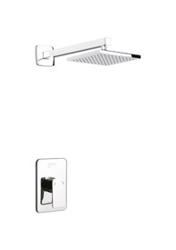 Resim Mistillo Ankastre Duş Seti 200x200 Mm Kare Tepe Duşu+yönlendirici Krom - Parlak 