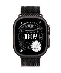 Resim Apple Watch Ultra 3 GPS + Cellular 49mm Siyah Titanyum Kasa Siyah Titanyum Milano Loop S MF1N4TU/A 